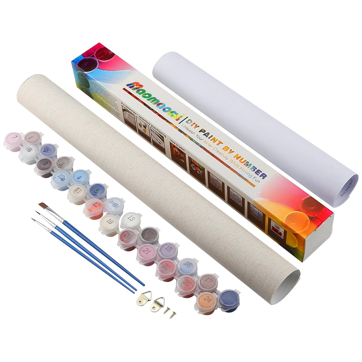 Maomaomi Paint by Numbers DIY Acrylic Painting Kit for Kids & Adults Beginner ā 16" Wx20 L Color Dog Pattern