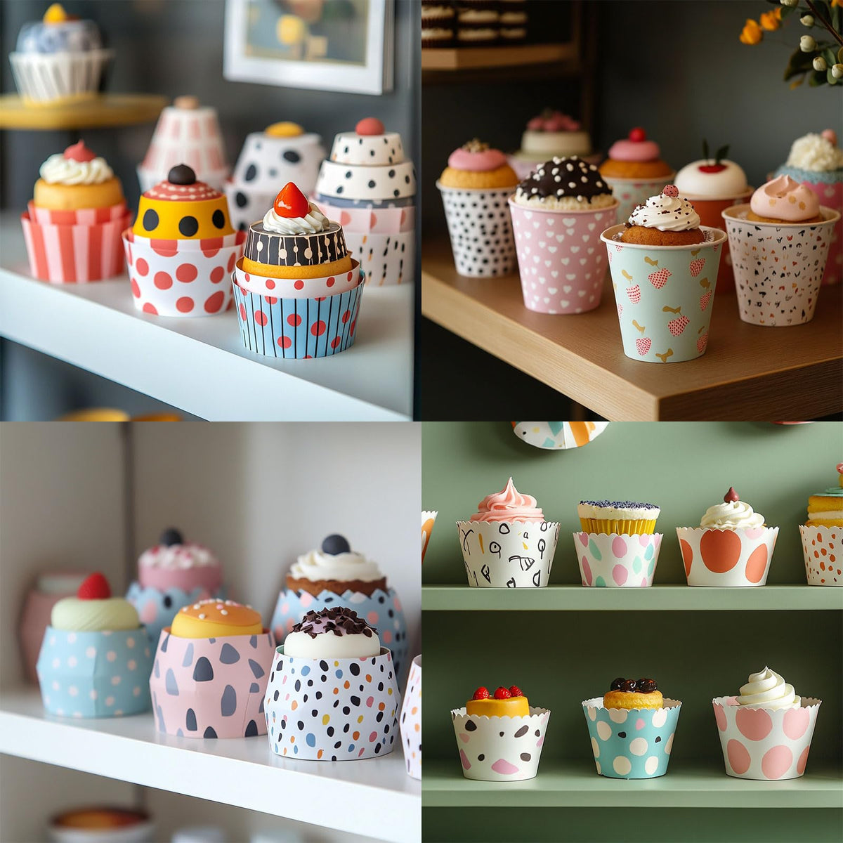 HARFINGTON 50Pcs Paper Baking Cups Small Brown Kraft Paper Muffins Liner Cupcake Greaseproof Disposable Bulk Wrappers for Wedding Birthday Graduation