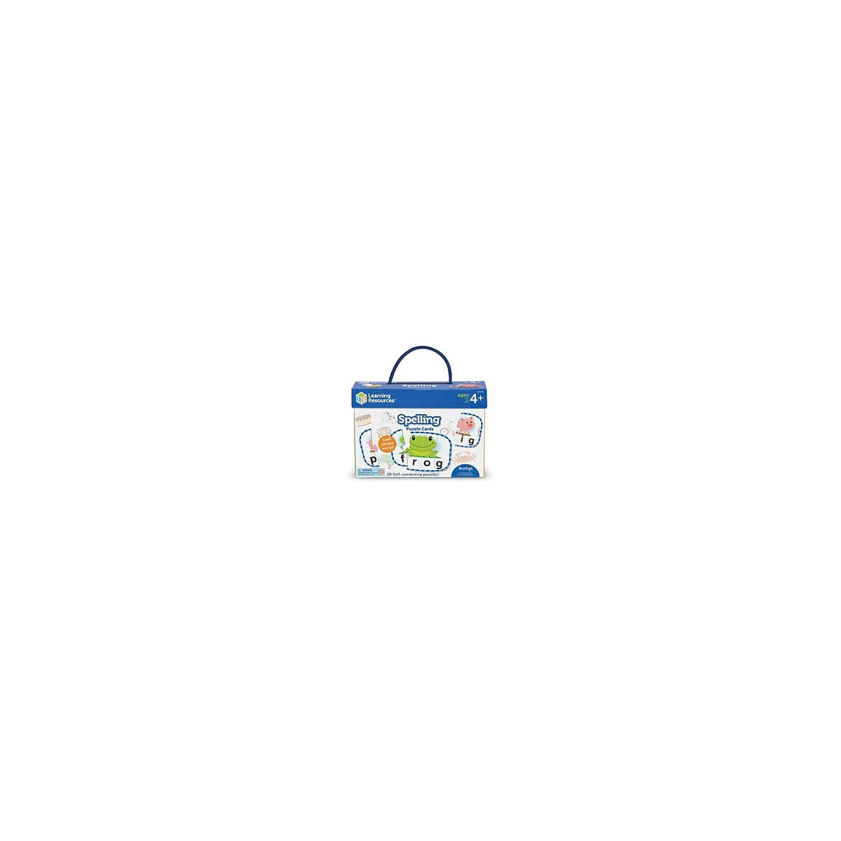 Learning Resources Spelling Puzzle Cards, Kindergarten Readiness, Self Correcting Puzzles, Ages 4+