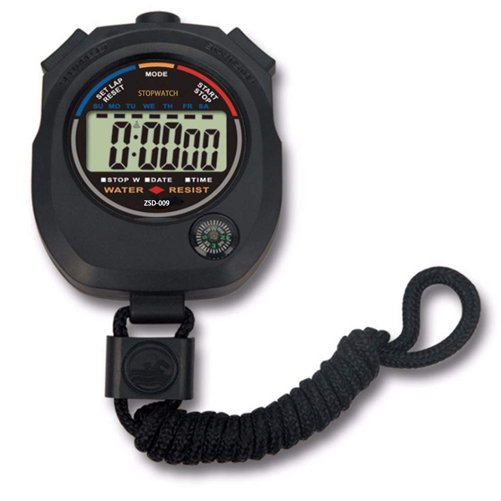 12 Pack Multi-Function Electronic Digital Sport Stopwatch Timer, Large Display with Date Time and Alarm Function,Suitable for Sports Coaches Fitness Coaches and Referees