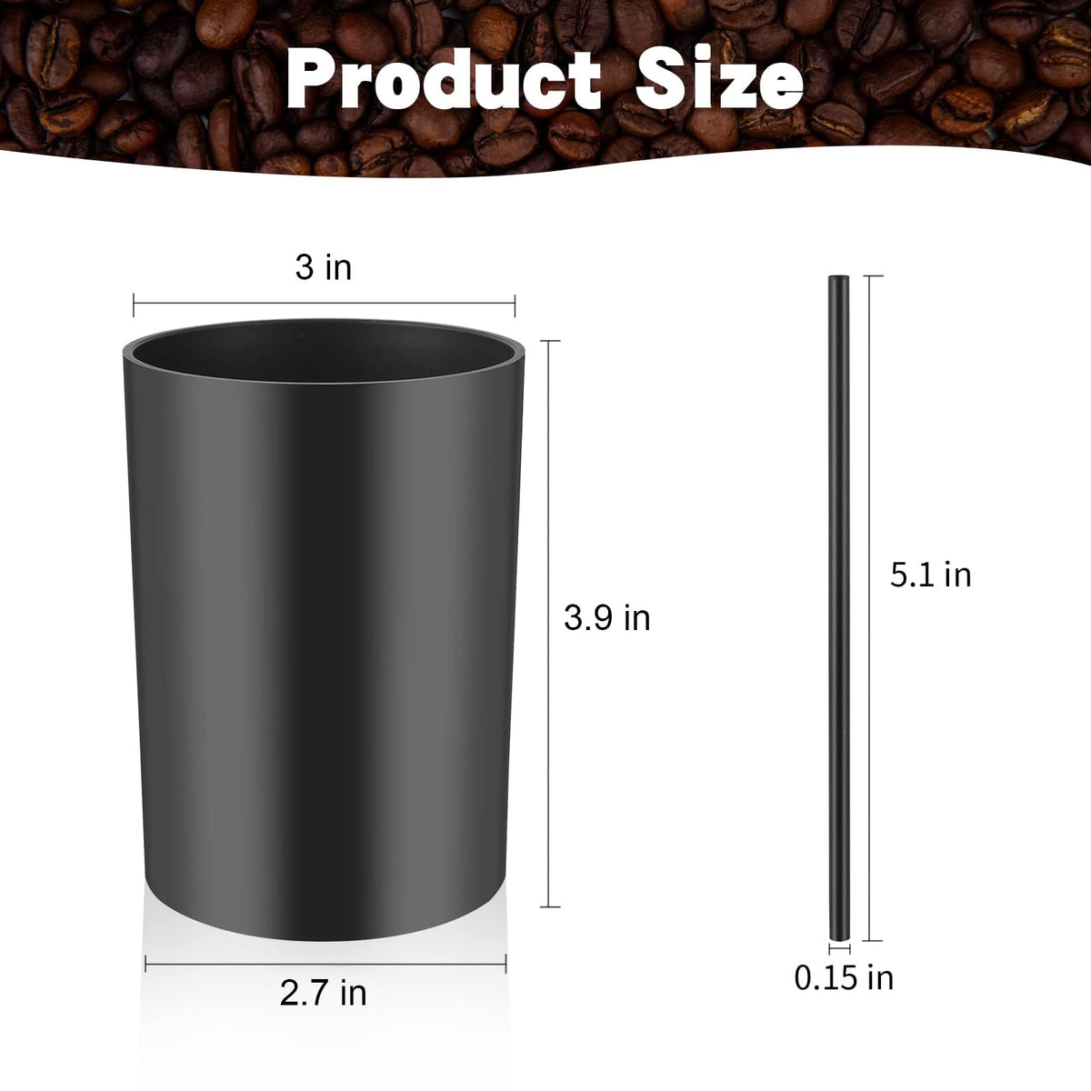 500 Pcs 5 Inch Coffee Stirrer Holder Black Coffee Stir Sticks Holder Stir Sticks for Coffee Bar Coffee Stirrers Reusable for Mixing Coffee Milk Cocktail Drinks Coffee Party Supplies