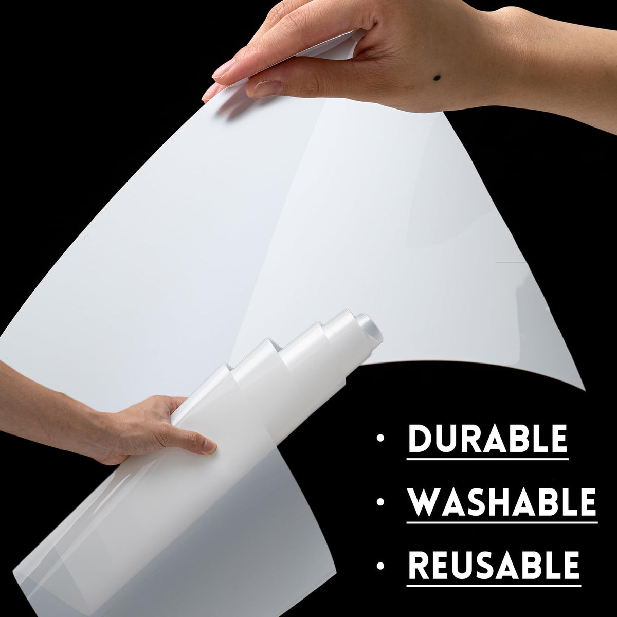 Frienda 12 Inches x 80 ft 6 Mil Rolls Blank Stencil Sheets Acetate Sheets Clear Template Material Reusable Acetate Rolls for Crafts Stencil Paper Vinyl for Cutting Machines(Translucent)