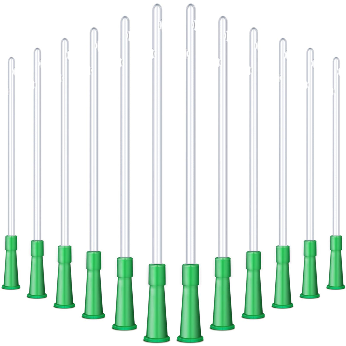 Nuanchu PVC Replacement Tubings Supplies Tubes Kit Clear Replacements Hose with Flexible Rounded End for Smooth Insert(14 FR,150 Pieces)