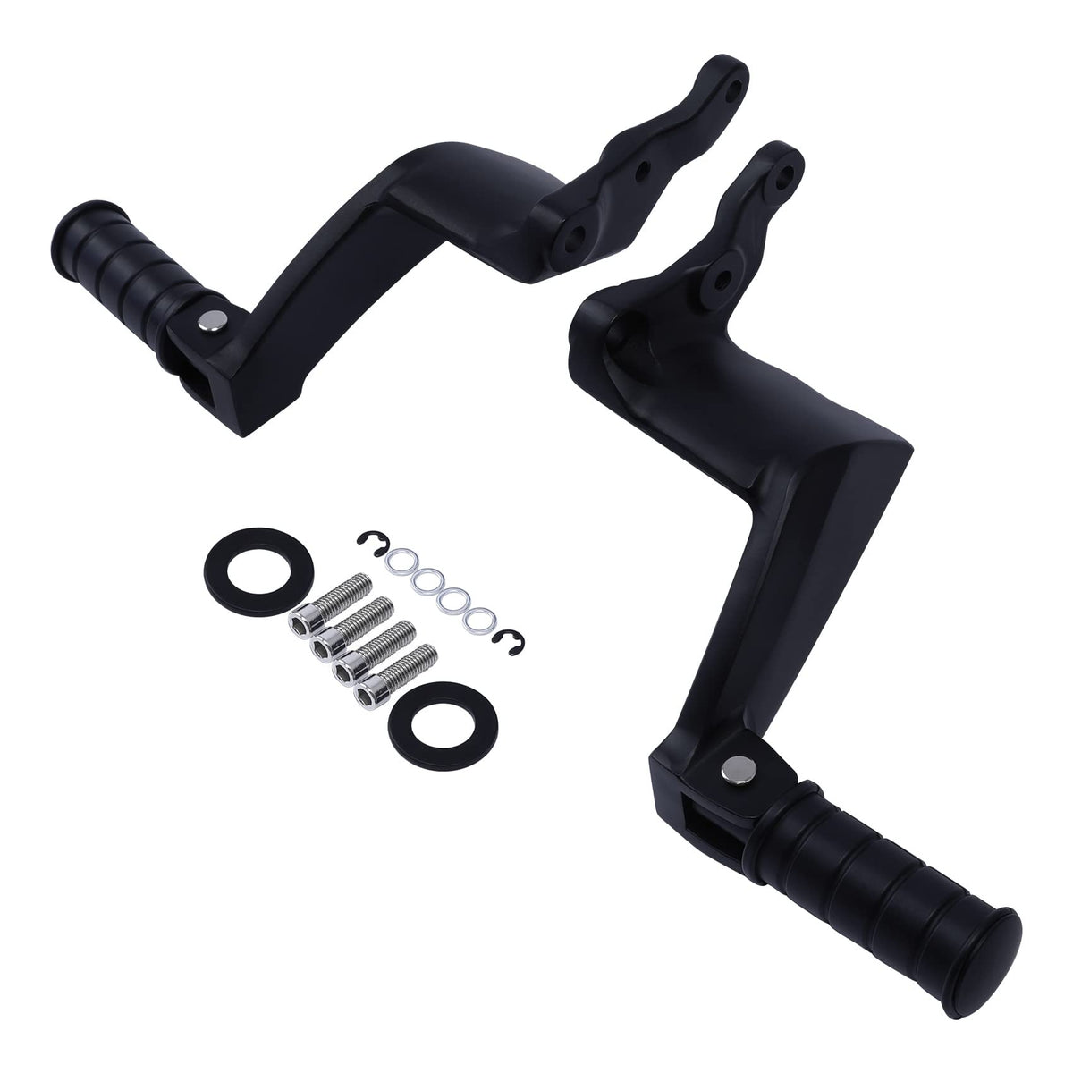 TCT-MOTORPARTS Passenger Pegs Pedal Footpegs Rests Mount Fit for Boardwalk High ball Victory Vegas Gunner Highball Kingpin Boardwalk Black 2008 13 17 16