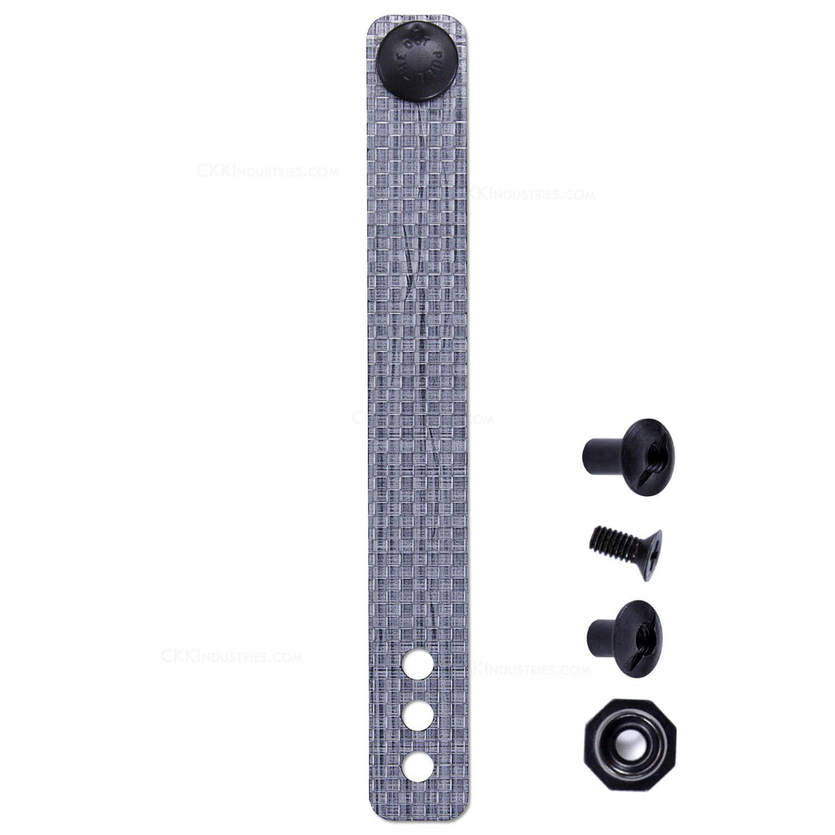 Tegris IWB Rigid Belt Loops - Silver – w/Heavy Duty Pull-The-Dot Security Snaps & Mounting Hardware - 5.75 x 0.75 inch - Holster Loops - (Fits 1.25" to 2.00" Belts (Adjustable) - (2 Pack)