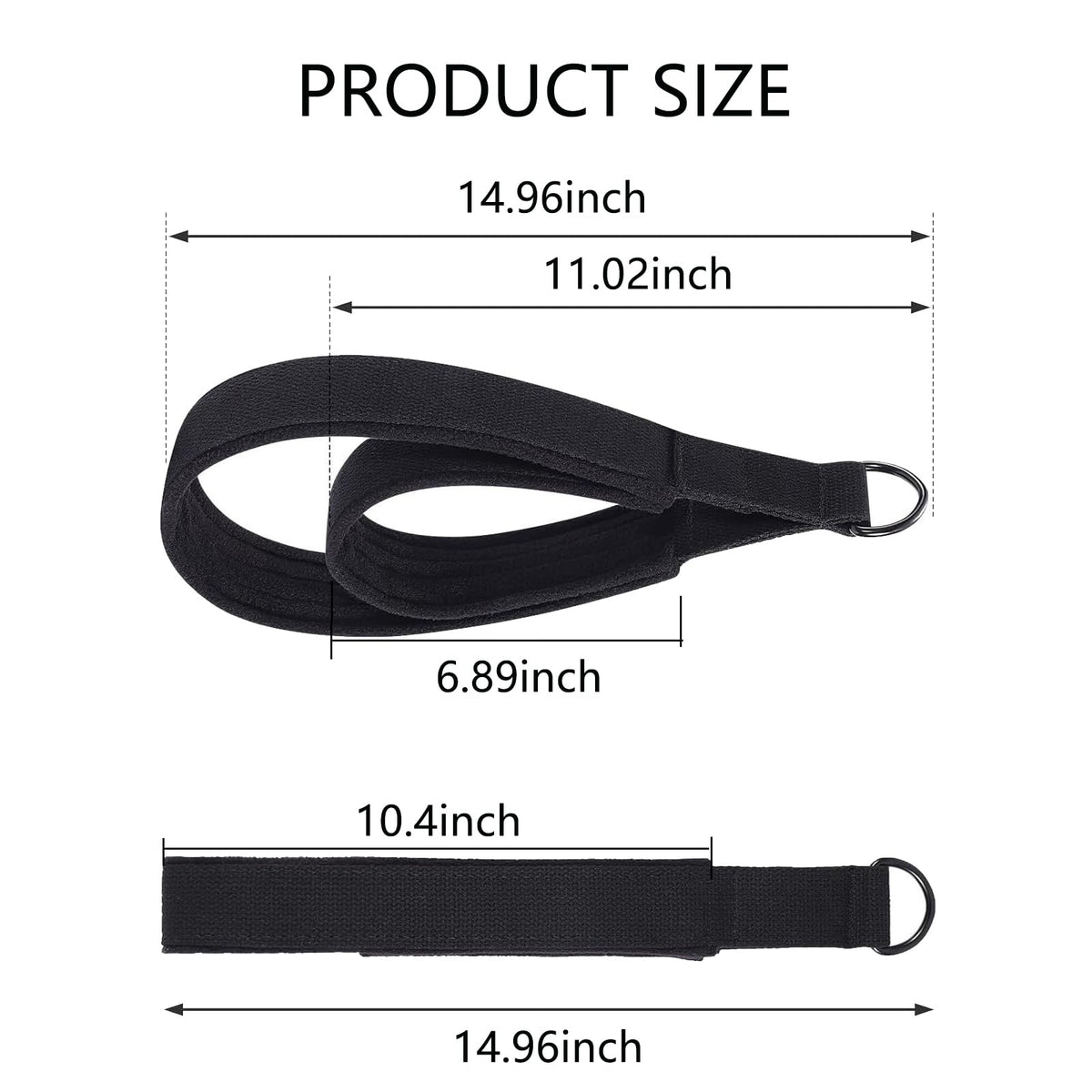 Arisenca Pilates Double Loop Straps with Extra Padding, Adjustable D Ring Reformer Straps for Home Gym, Yoga Stretching, Core Strength Training