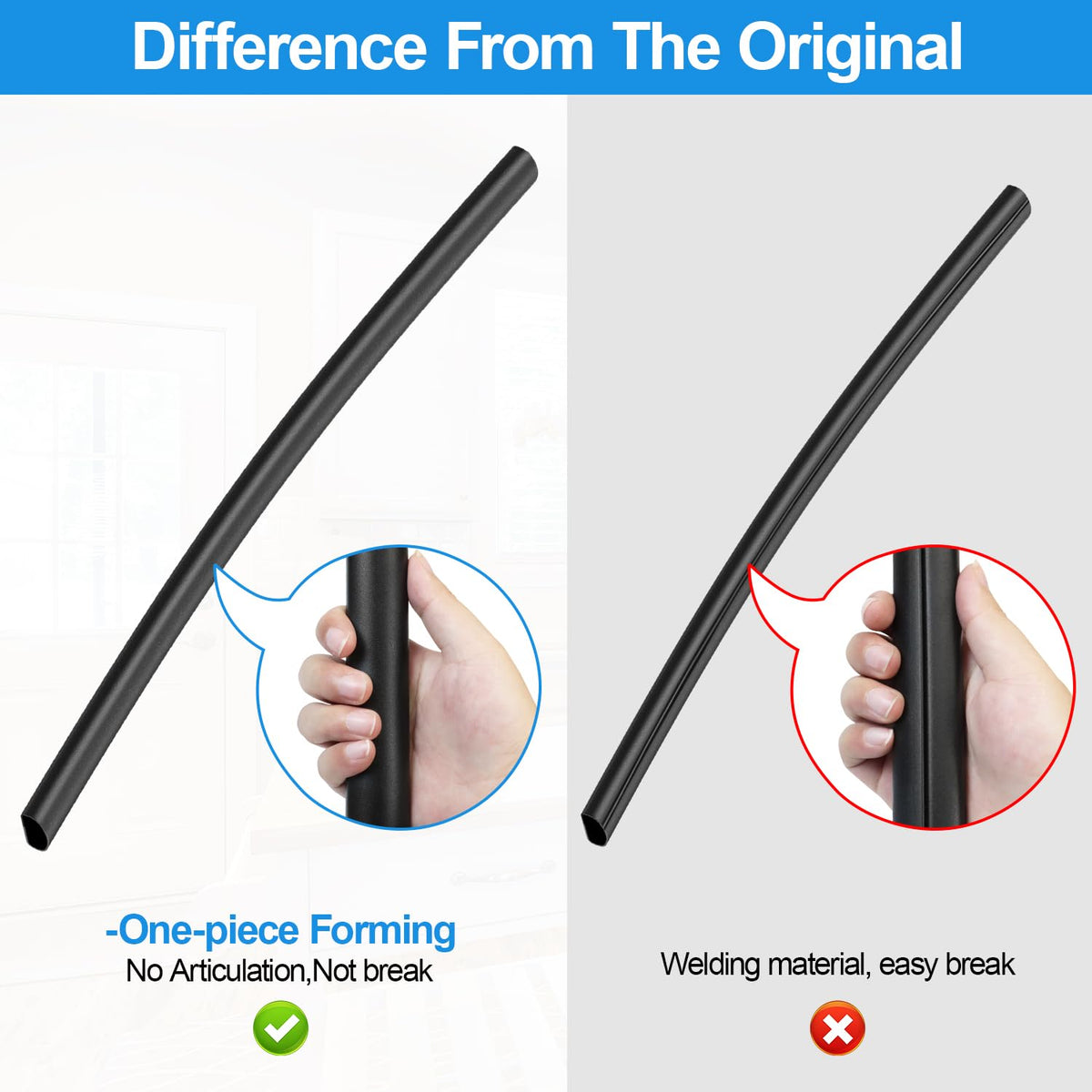 Upgraded WB15K5076 Oven Door Handle Replacement Compatible with Ge Stove Handle,Fit Hotpoint Ge Electric Stove Oven Door Handle Replacement Parts WB15X5203 PS231857 WB15K5076 Black Oven Handles