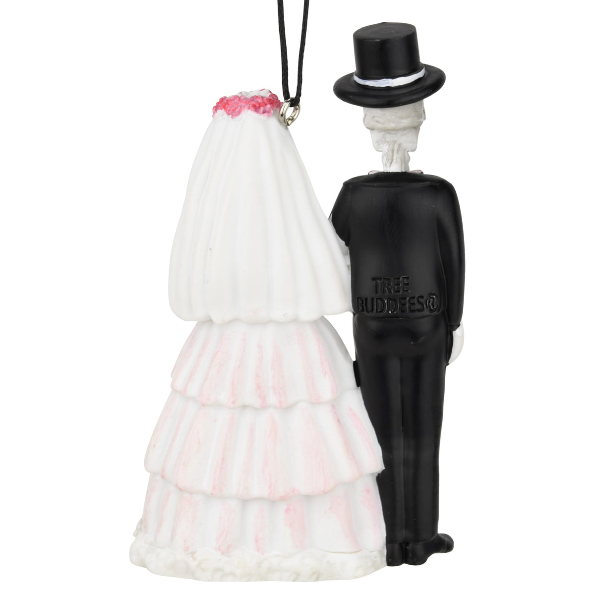 Tree Buddees Death Do Us Part Ornament – Halloween Skeleton Wedding Resin Ornament – Spooky Bride & Groom for Creepy Cute Holiday Decor - or Wedding Cake Topper