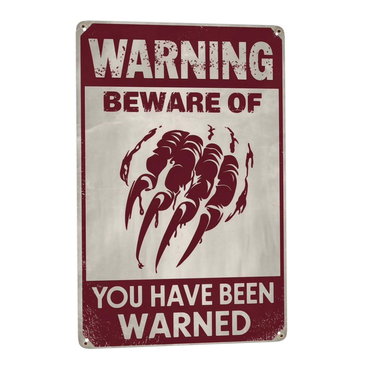 8x12 Inch Metal Sign Halloween Warning Beware You Have Been Warned Retro Wall Decor For Front Entry Porch Hallway Garage Party Room And Halloween Wall Display Spaces