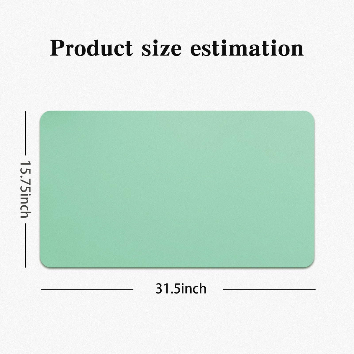 Reversible Silicone Table Mat - 2-in-1 Desk Pad & Silicone Craft Mat Eye-Care Green Painting Mat & Blue Leather Desk Mat，Waterproof Washable Art Mat for Drawing, Clay, Crafts（80 * 40CM）