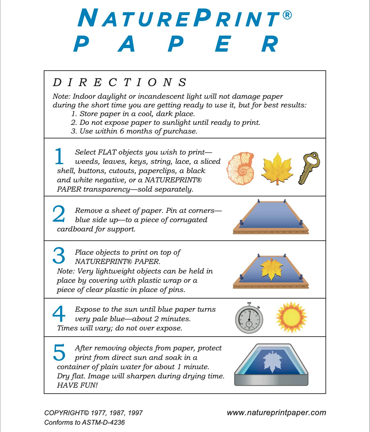 Nature Print Paper - NPP40 Sun Activated, 5 x 7 Inches, Pack of 40 - 1006385