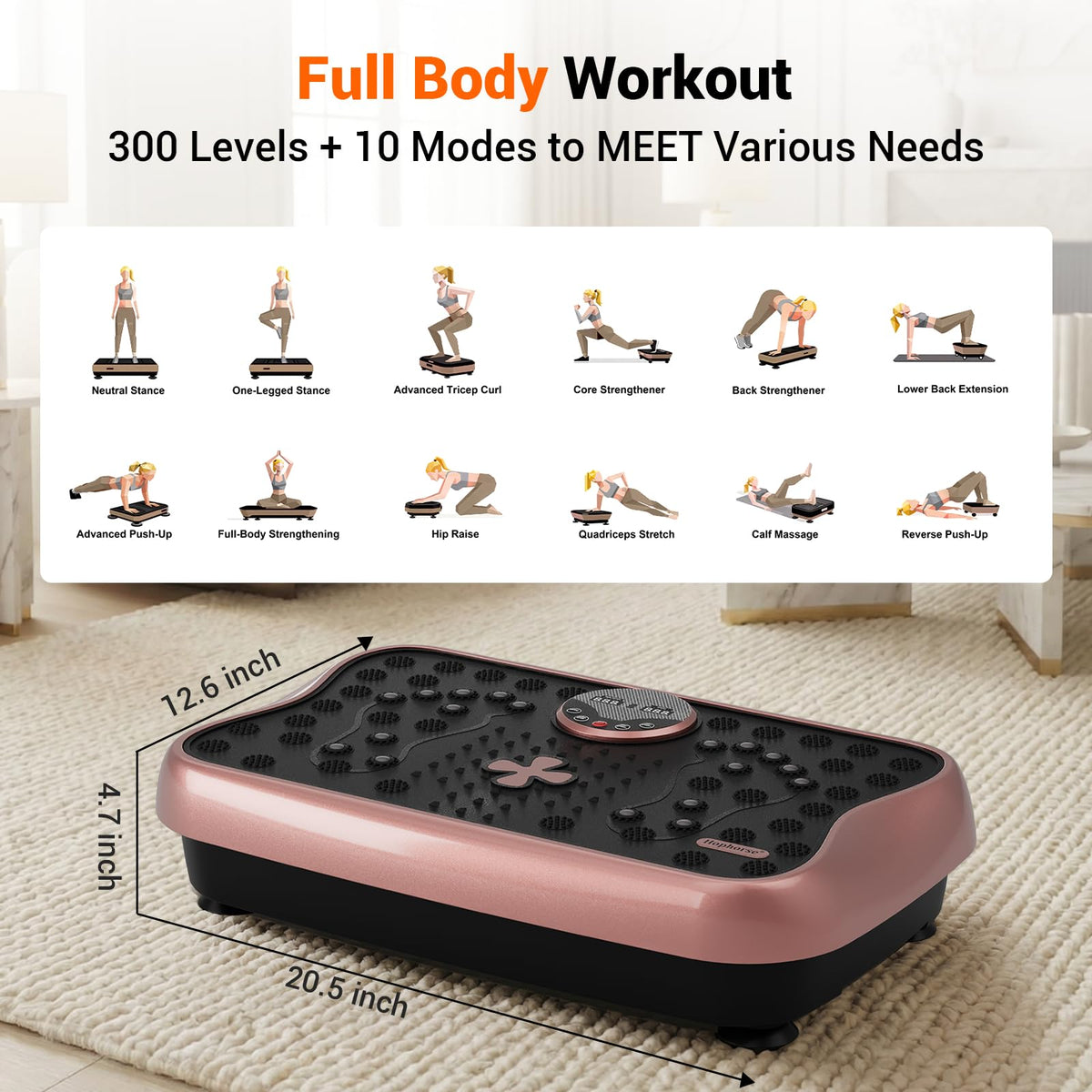 Vibration Plate Exercise Machine（Rose Gold）