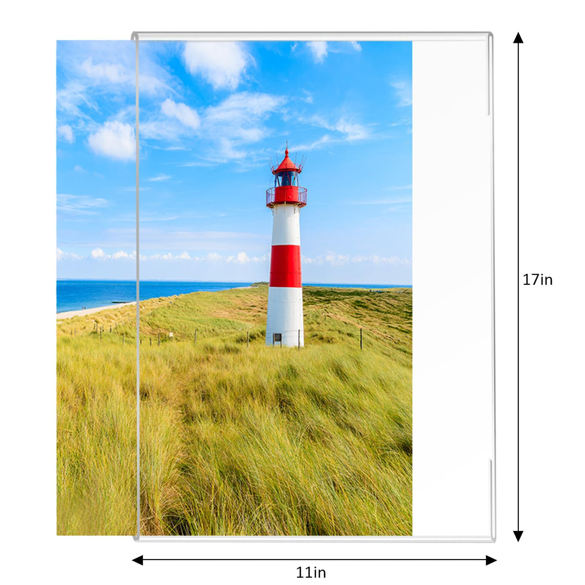Ludery 11x17 Acrylic Picture Frames,Set of 4 Clear Photo Frame for Wall,Clear Frameless picture Frames 11 x 17,Floating Hanging Picture Frames 11 x 17 for Home, School, Office