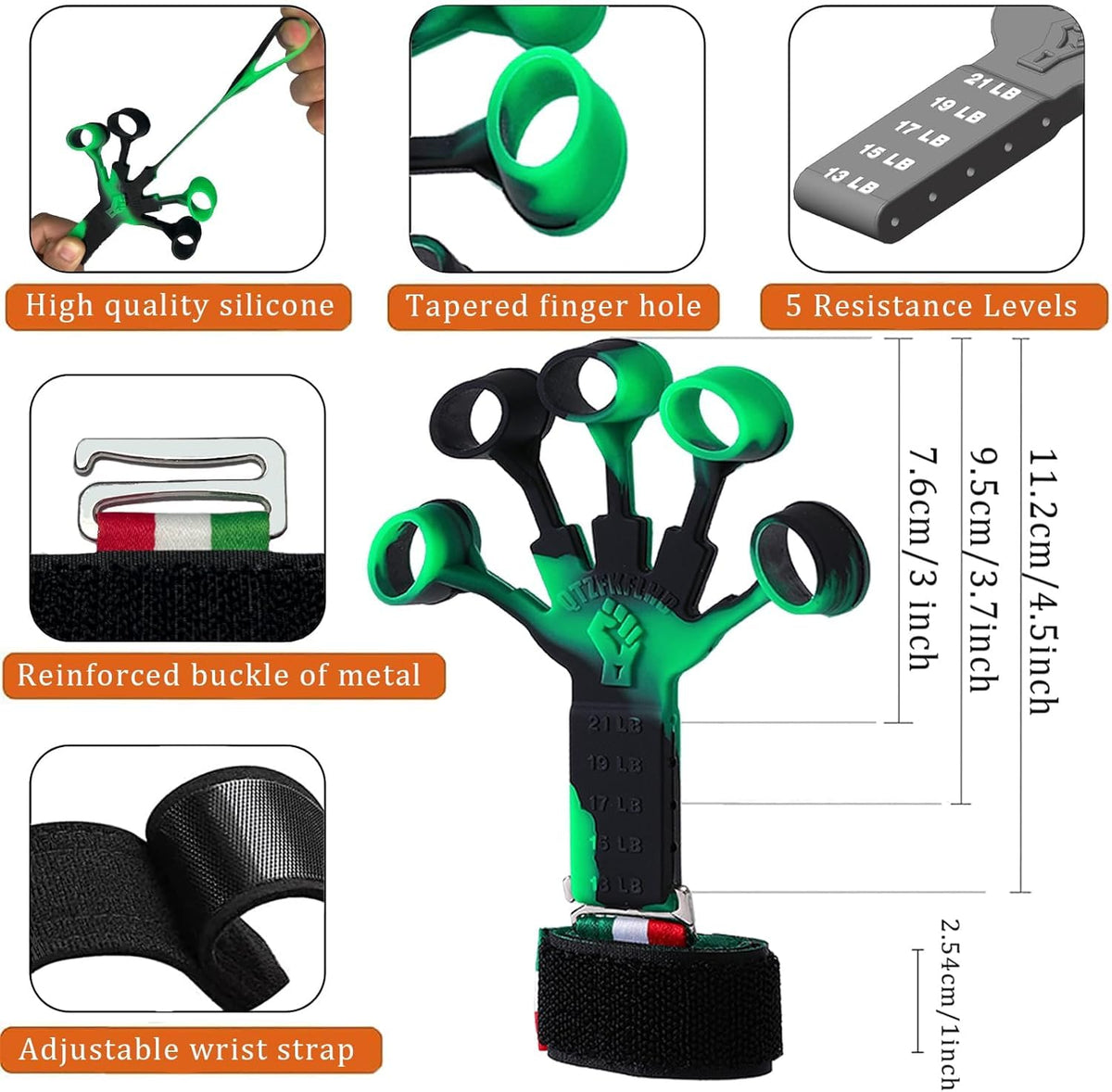 Grip Strength Trainer/Forearm Strengthener, 2PCS Upgraded Finger Strengthener, Hand Grip Strengthener, Finger Resistance Band for Wrist Physcial Rehabilitation/10 Resistance Levels