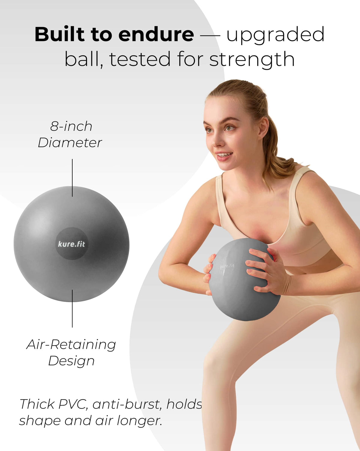 kure.fit Pilates Kit for Women – Home Pilates Equipment Set with Ring, Ball & Resistance Bands | Pilates Starter Kit with Accessories in Gift Box