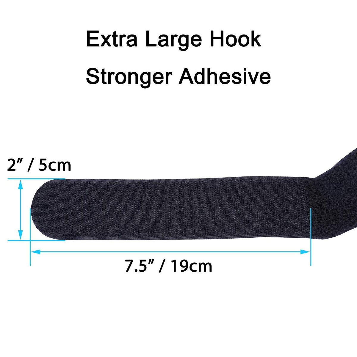 Extra Large 4 Pack 2 x 48 Inches Hook and Loop Strap, Reusable Fastening Cable Tie Down Straps by Wisdompro - Reusable, Durable Functional Cinch Cable Straps for Your Home, Office, Workspace