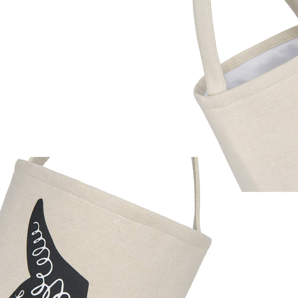 3 Pcs Halloween Trick or Treat Bucket - Candy Basket Tote Bag for Kids（Magic Hat, Ghost, Bat）
