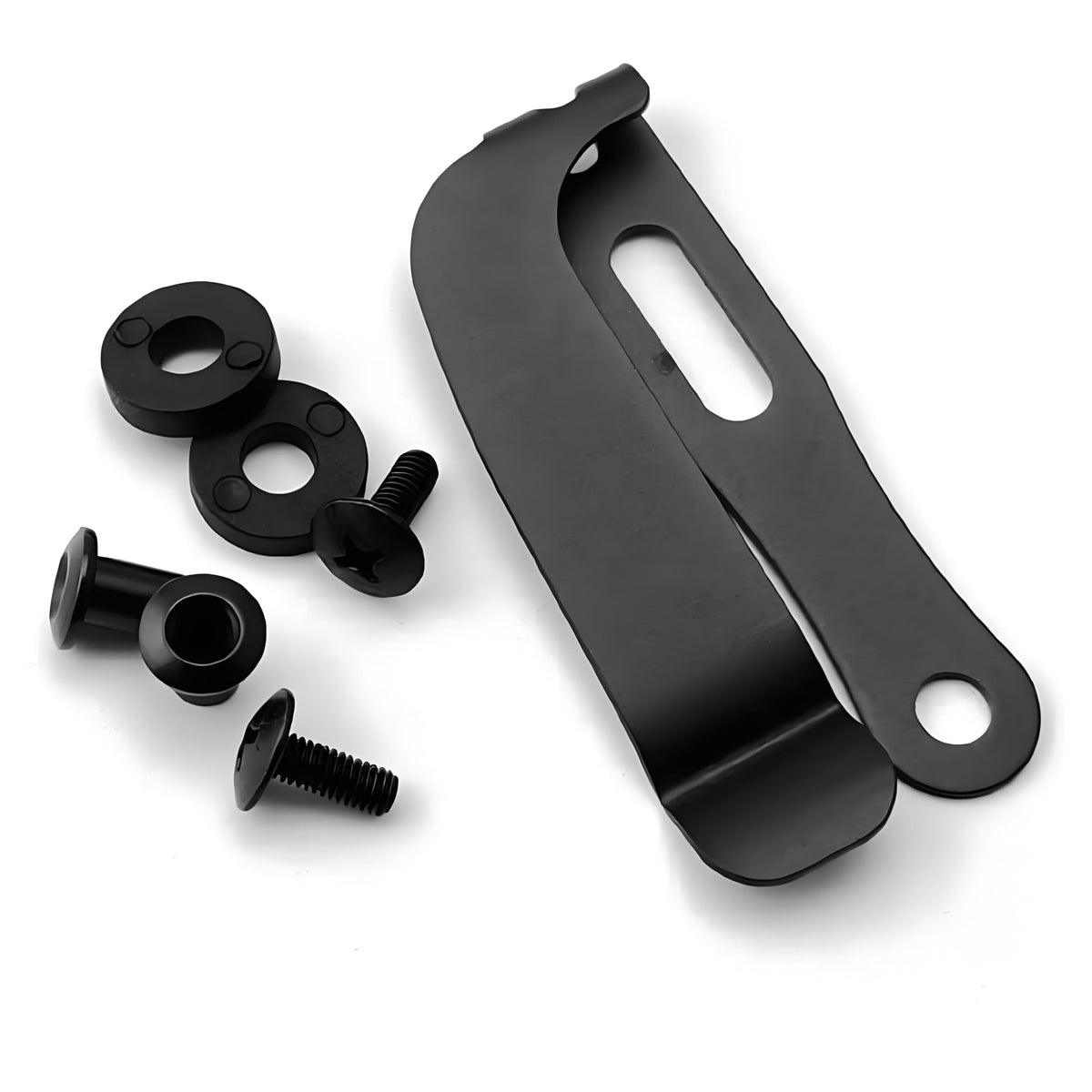 Black Metal Belt Clip Set for Knife Sheaths with Screws, Holster Waist Clips, Holster Making