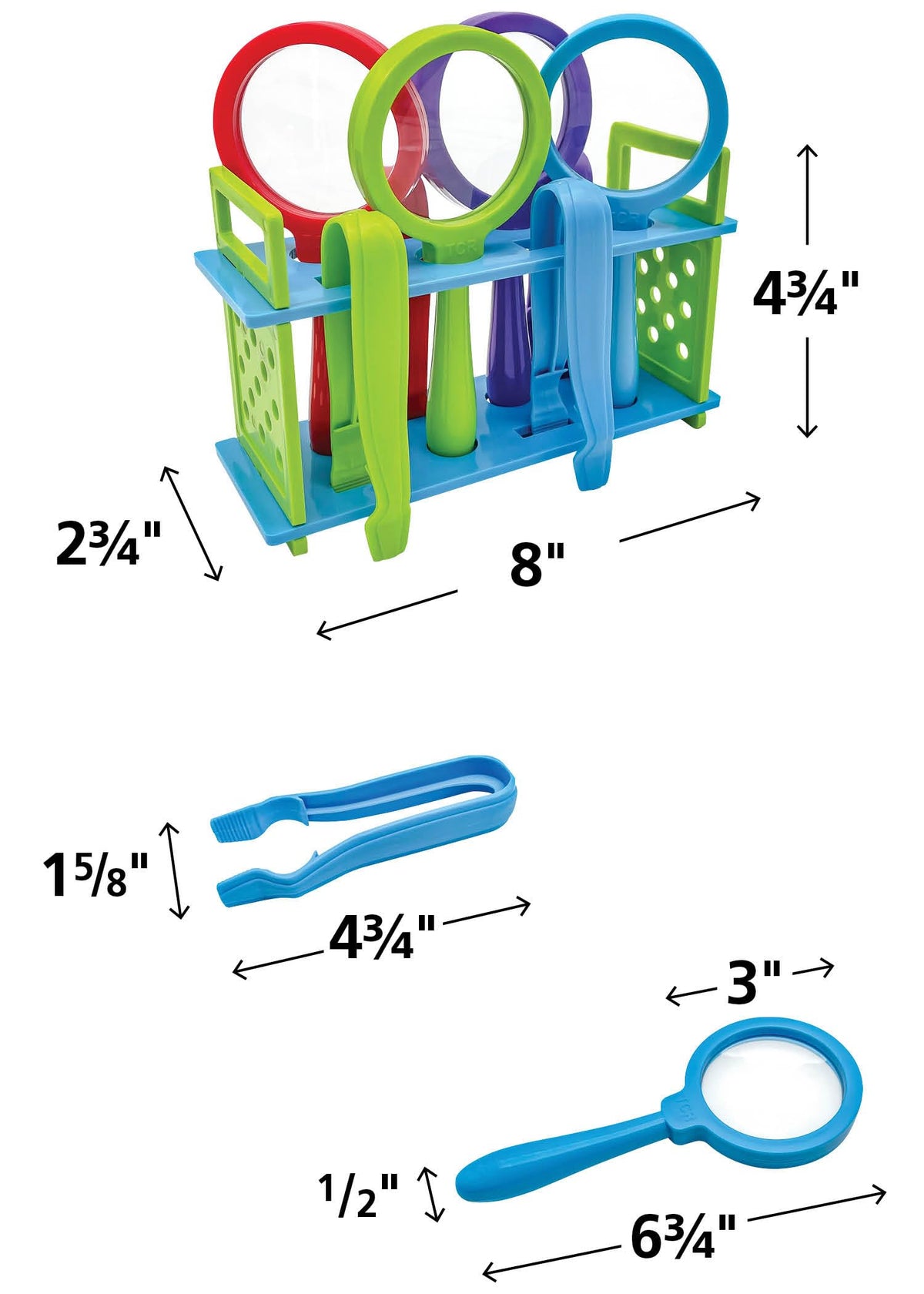 Teacher Created Resources Up-Close Science: Magnifying Glasses & Tweezers Activity Set (TCR20368)