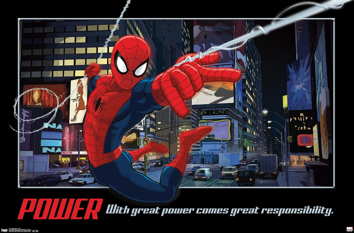 Trends International Marvel Comics - Spider-Man - Power Wall Poster, 22.375" x 34", Premium Unframed Version