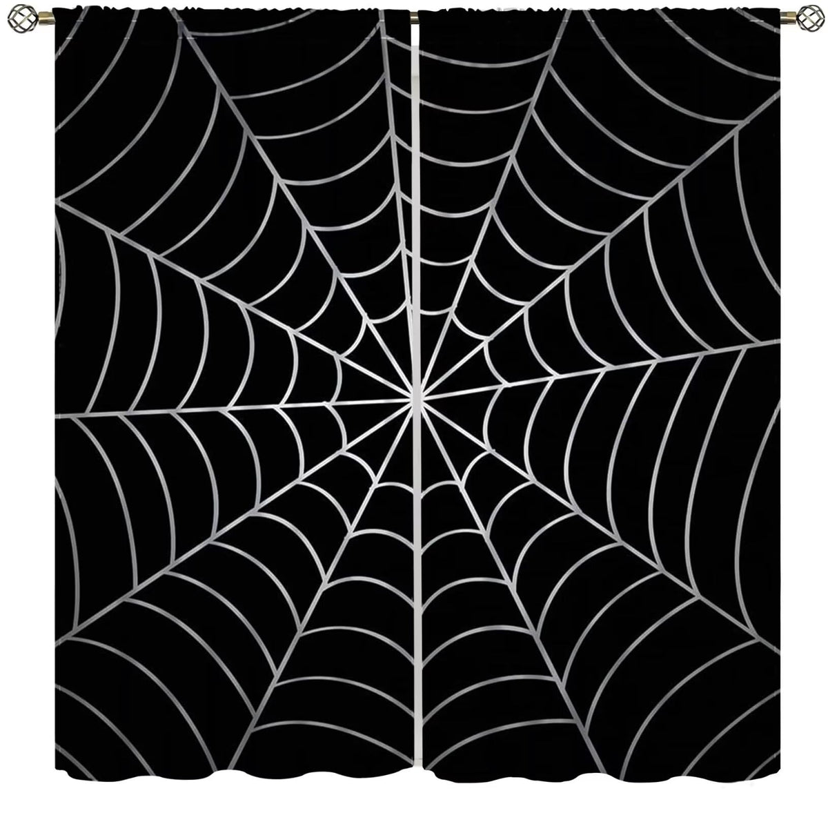 Yearn Jear Super Hero Spider Web Boys Black Window Curtains for Kids Baby Room Bedroom Home Office Decor Decorations 42 x 45 Inch Decor