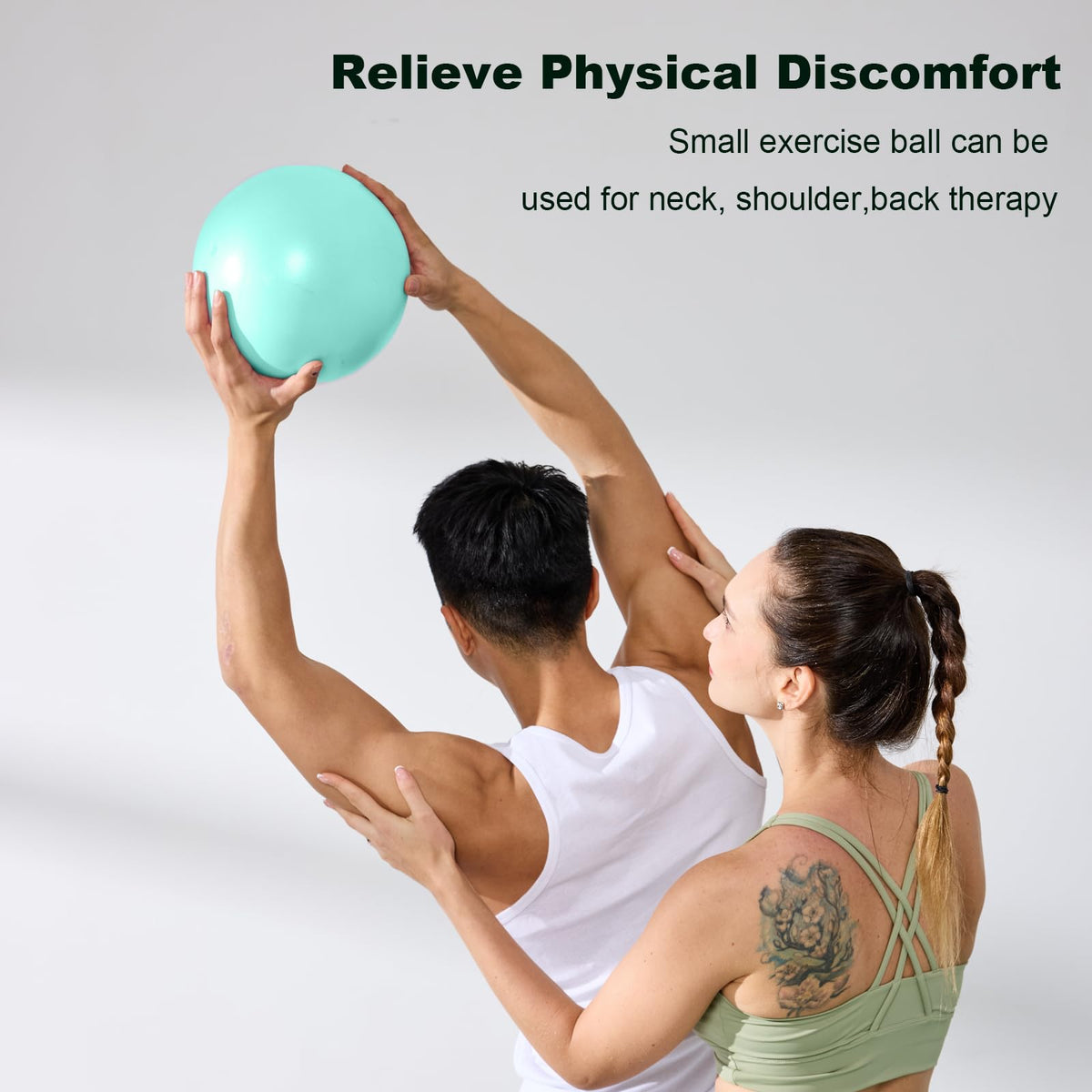 RYTMAT Small Pilates Ball 9.8 Inch Slip Resistant Exercise Ball for Home Gym Yoga, Fitness, Physical Therapy, Stretching & Core Strength Workout - Green