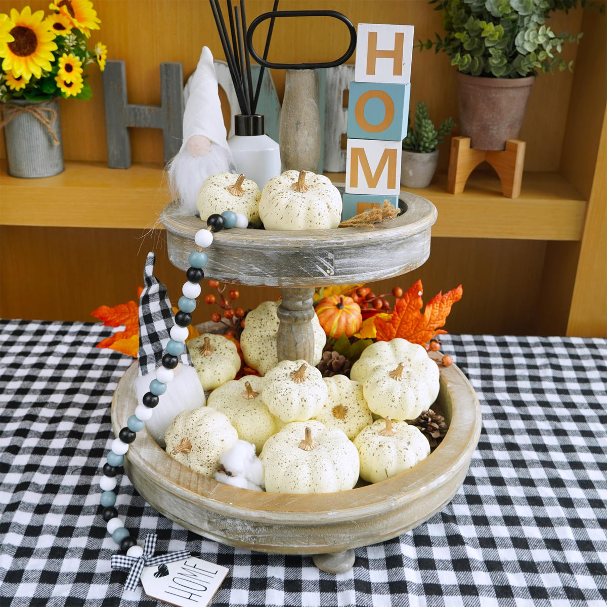 Winlyn 12 Pcs Assorted Harvest Cream Artificial Pumpkins Fall Decorative Pumpkins Small Faux Foam Pumpkins for Farmhouse Wedding Halloween Thanksgiving Baby Shower Table Centerpiece Mantel Décor