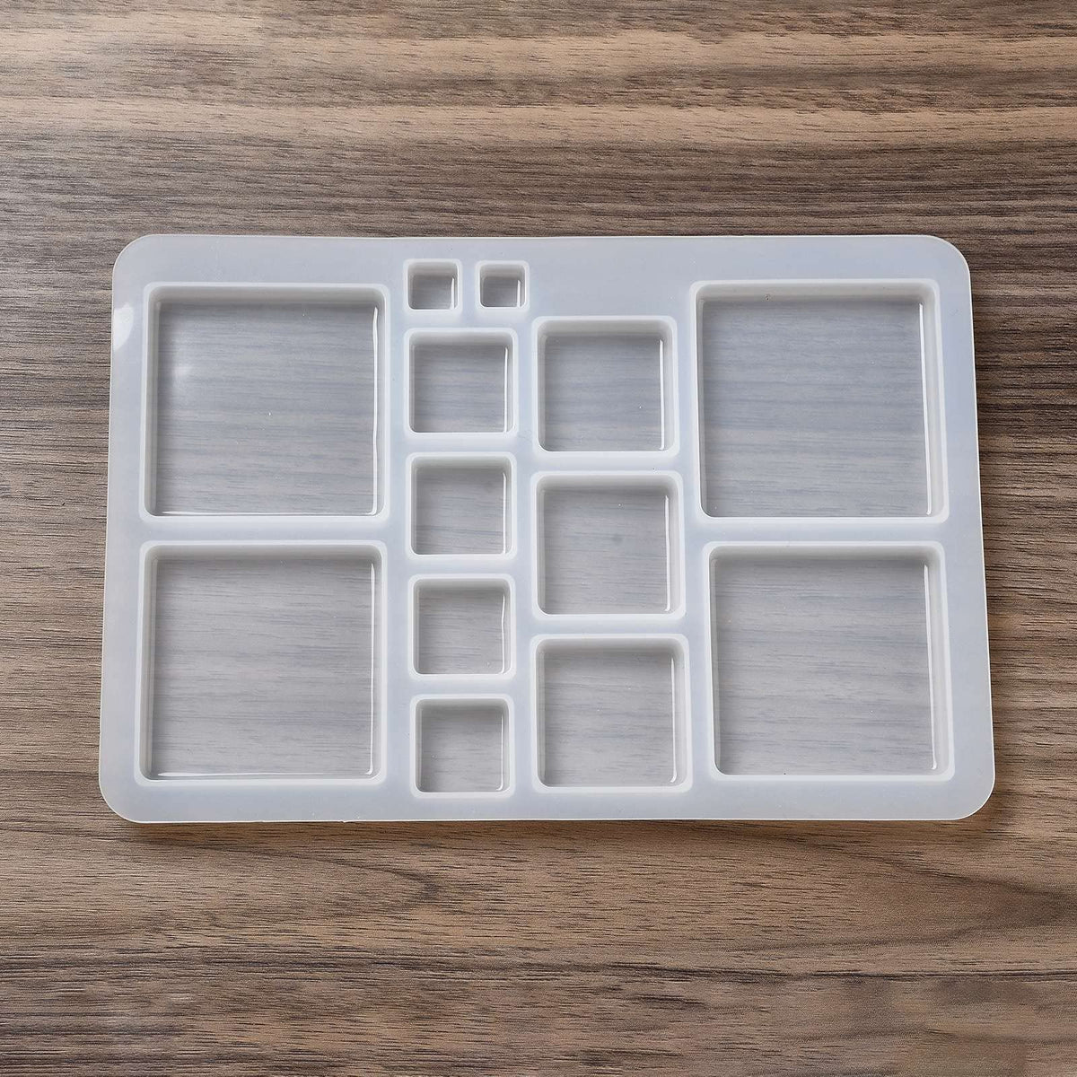 KitBeads 5 Pcs White Square Silicone Molds Geometric Silicone Molds Small Resin Jewelry Molds for Necklace Earring DIY Crafting Making
