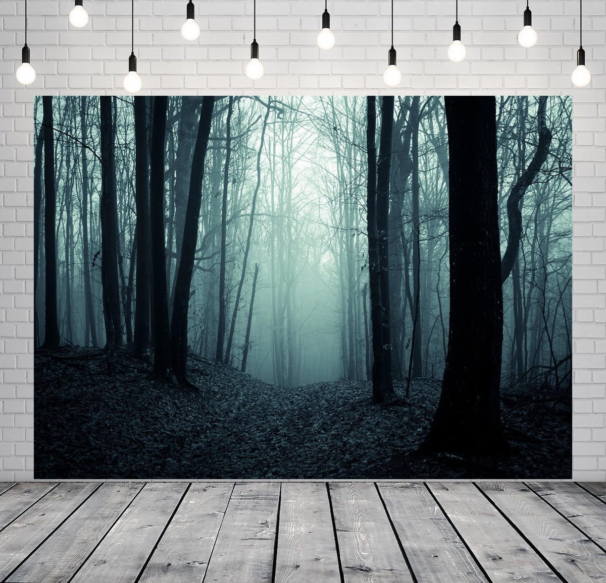 BELECO 7x5ft Fabric Spooky Dark Forest Backdrop Halloween Haunted Misty Woods Magic Grove Vampire Evil Trees Background Halloween Forest Party Decorations Photo Studio Prop