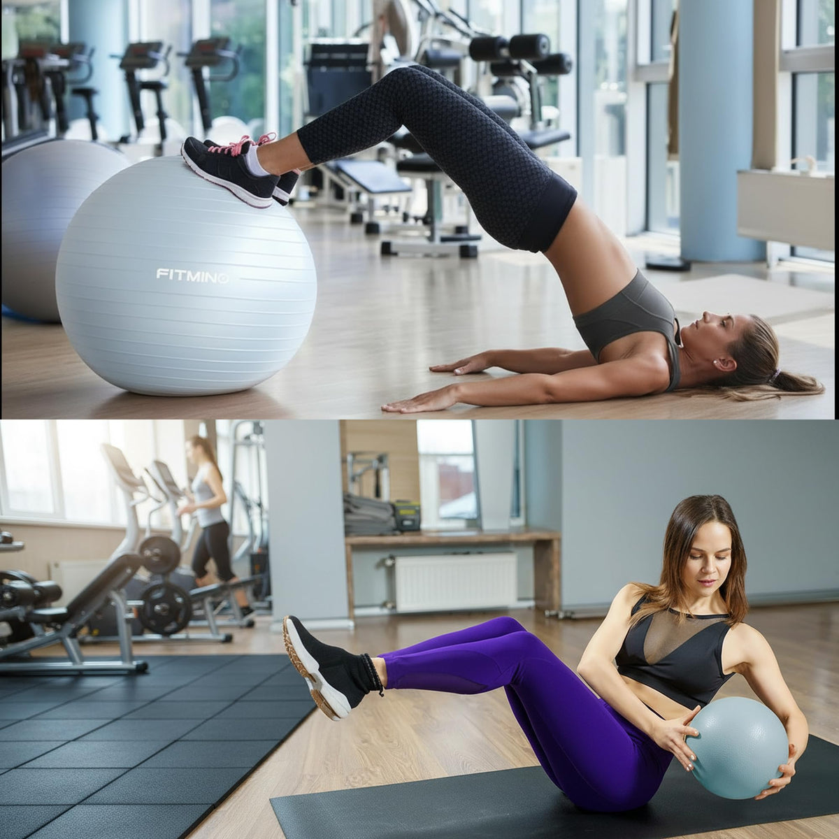 FITMIND Yoga Ball set-65cm&25cm（Blue）