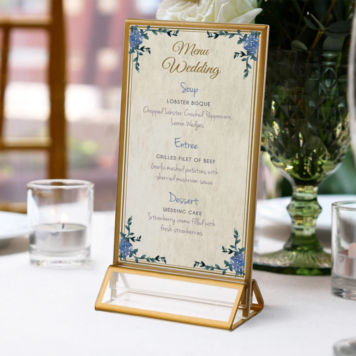 4x6 Picture Frames 6-Pack - Floating Frame Set for Table Numbers, Wedding Signs, Photos, or Table Decor by Great Northern Popcorn (Gold)