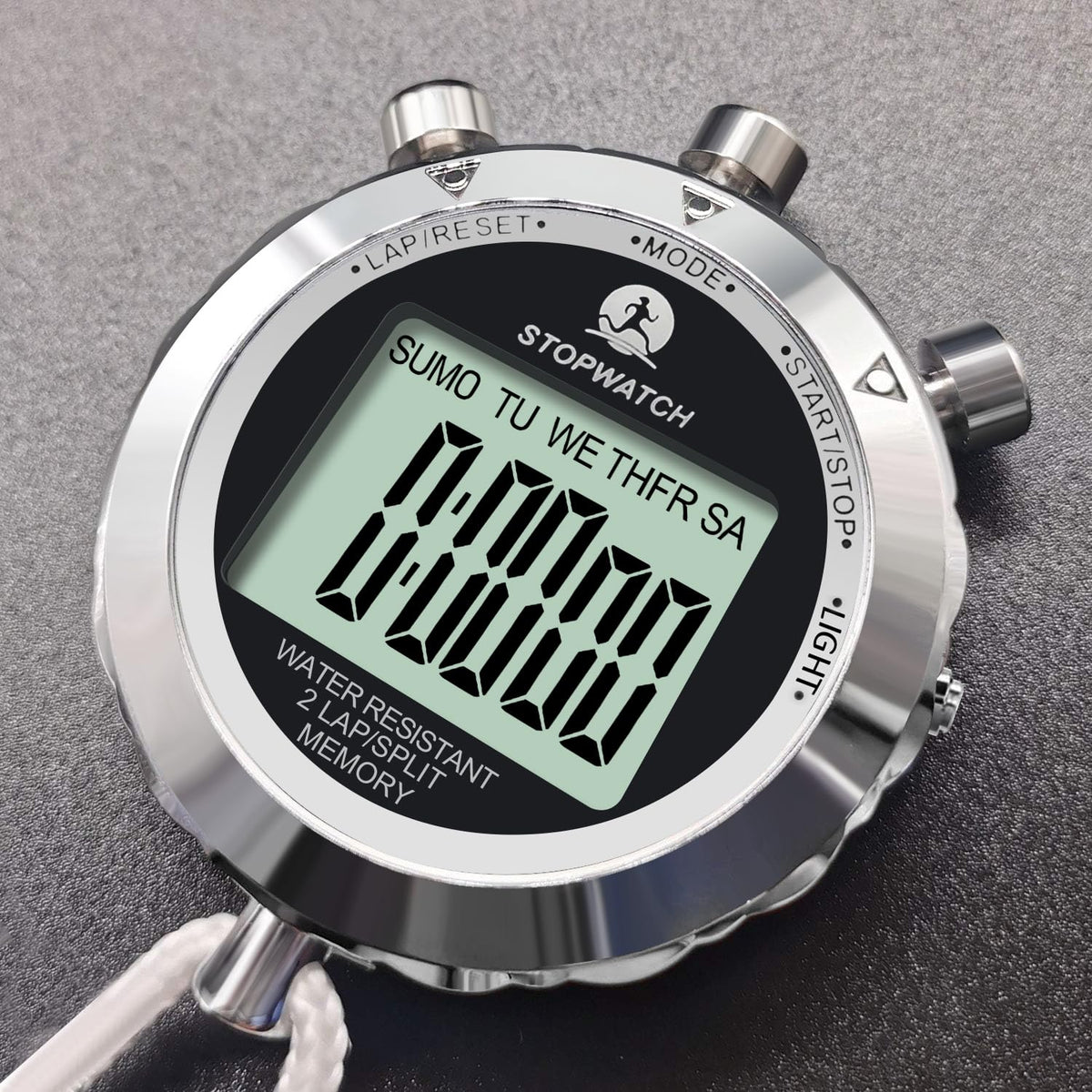 Metal Stopwatch with Backlight, 0.01 Second Timing Stopwatches Timer, 2 Lap Memory for Sports Coach Running Basketball