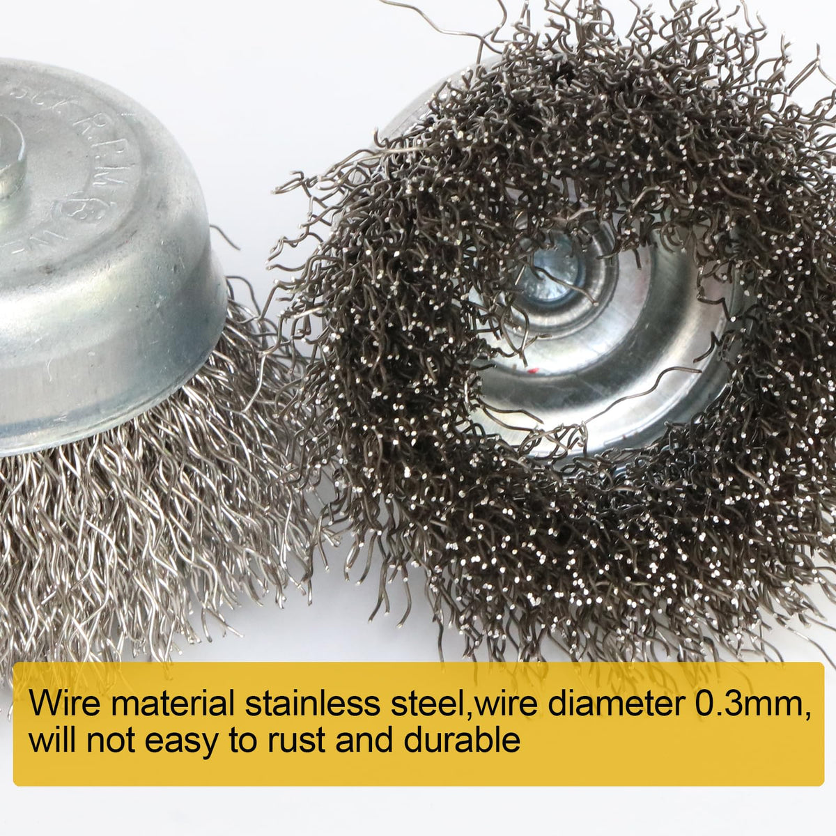 Hiqalty 10PCS Stainless Steel Wire Wheel Brush Set,Cup Wire Brush for Drill with 1/4 Inch Shank, Wire Brushes for Cleaning Rust Removal, Corrosion & Scrub Surfaces
