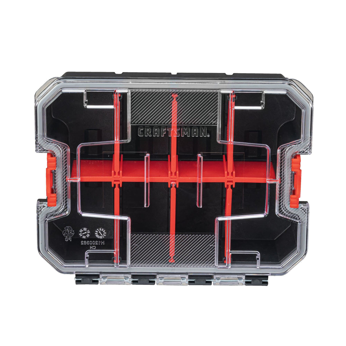 CRAFTSMAN VERSASTACK Storage Organizer, Small Parts Organizer, 8 Compartments, Lid Includes Secure Latch (CMST17827)