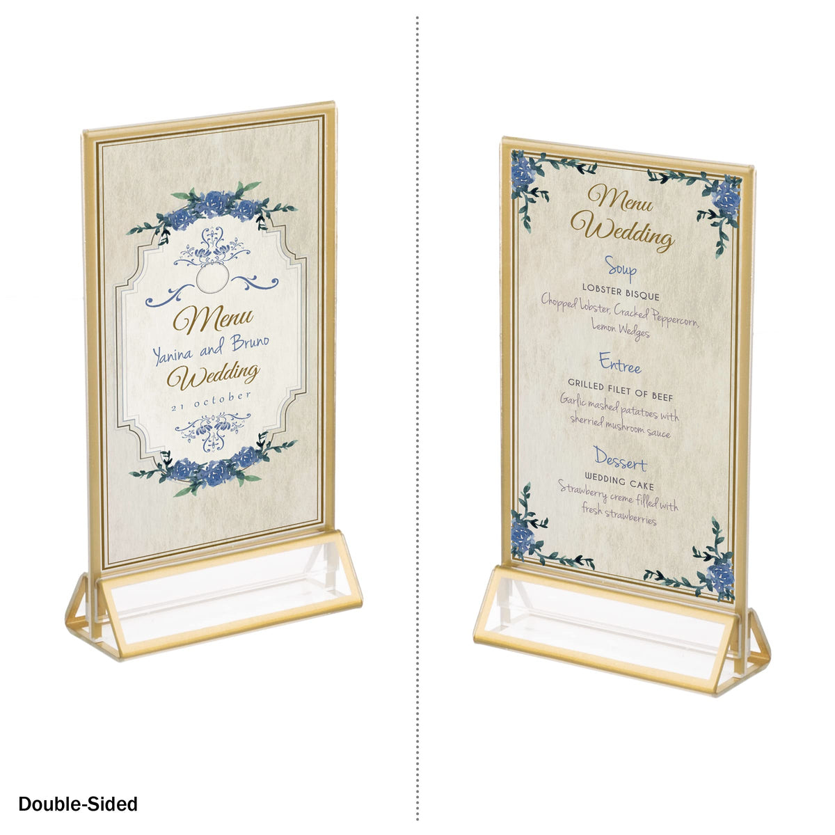 4x6 Picture Frames 6-Pack - Floating Frame Set for Table Numbers, Wedding Signs, Photos, or Table Decor by Great Northern Popcorn (Gold)