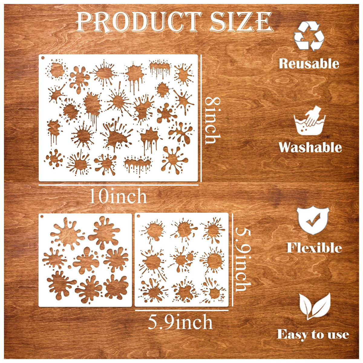 12 Pcs Graffiti Stencils for Spray Painting Reusable Shoe Stencils Stain and Splatter Airbrush Templates for Wood Canvas DIY Crafts (12 Graffiti)