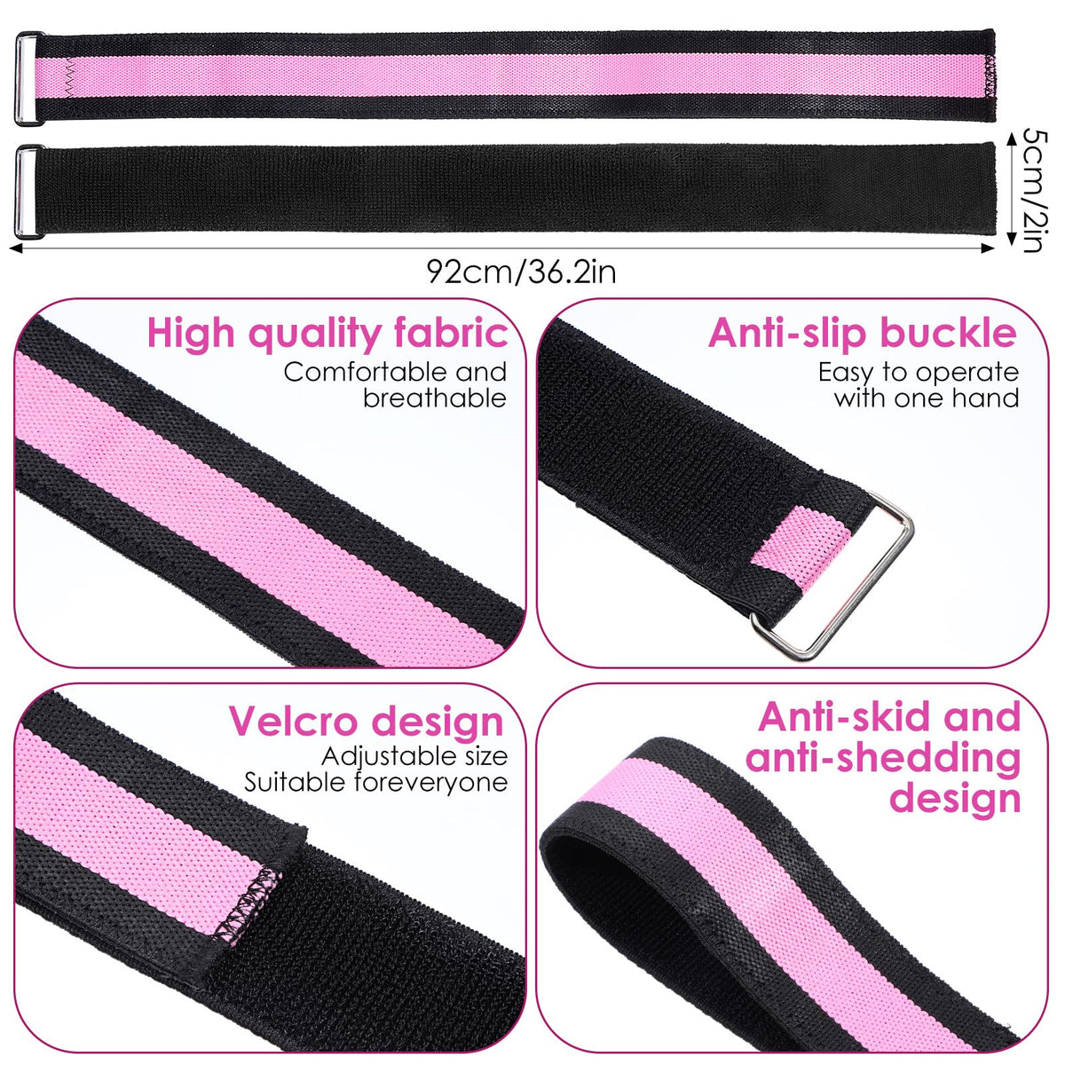 YBEATY Resistance Bands Set, Adjustable Ankle Exercise Bands with Cuffs Home Gym Workout Fitness Equipment with Carry Bag for Women Leg Booty Butt Lift Kickbacks Hip Training Working Out Yoga