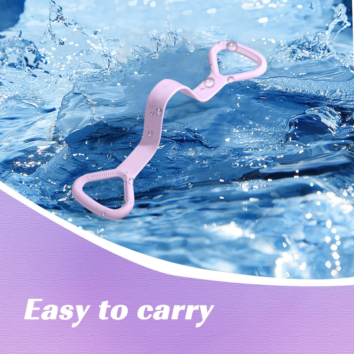 Resistance Band, Figure 8 Fitness Resistance Bands for Exercise Bands, Workout Bands Resistance for Women with Handles, Stretch Bands for Physical Therapy, Yoga, Pilates-Purple