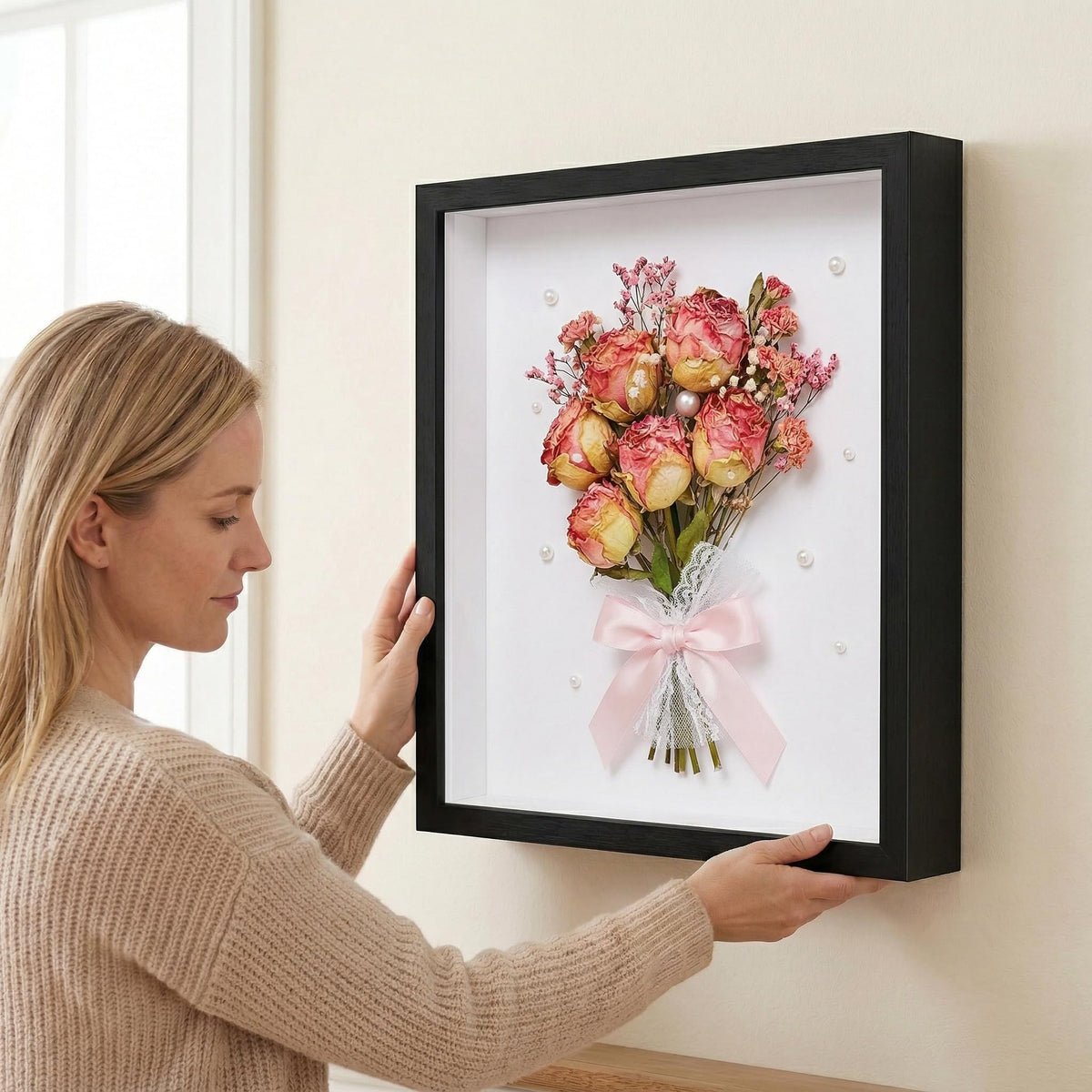 3 Pcs 8x10 Inch Shadow Box Frames Acrylic,Shadow Box Frame Display Cases,Cases for Pressed Flowers Keepsakes Tickets Photos (Black)