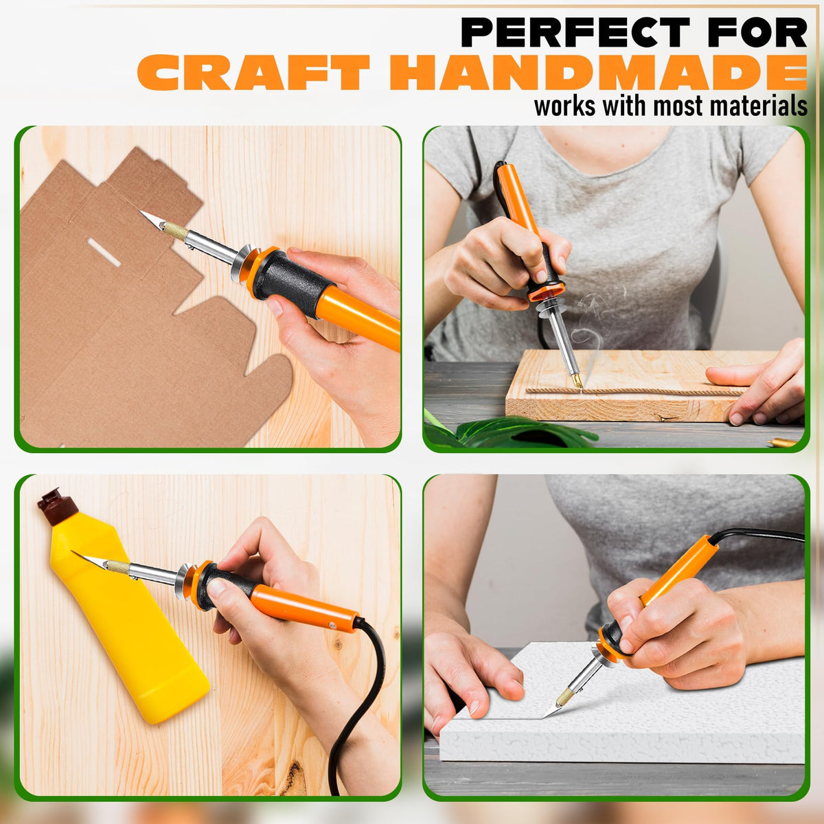 30W Electric Hot Knife Cutting Tool – Hot Knife for Plastic, Resin & Mesh | Includes 10 Blades, 2 Blade Holders, 1 Wood Burning Tip & Stand | Fast Heating DIY Plastic Cutter for Hobby & Craft Projects