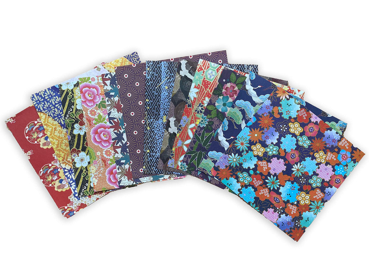 Origami Paper 500 sheets Japanese Washi Patterns 6" (15 cm): Double-Sided Origami Sheets with 12 Different Designs (Instructions for 6 Projects Included)