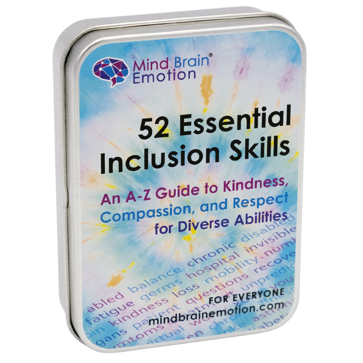 Mind Brain Emotion 52 Essential Inclusion Skills - A to Z Guide to Kindness, Compassion, Respect for Diversity and Disabilities - Educational Cards and Health Advocate to Teach Kids Empathy